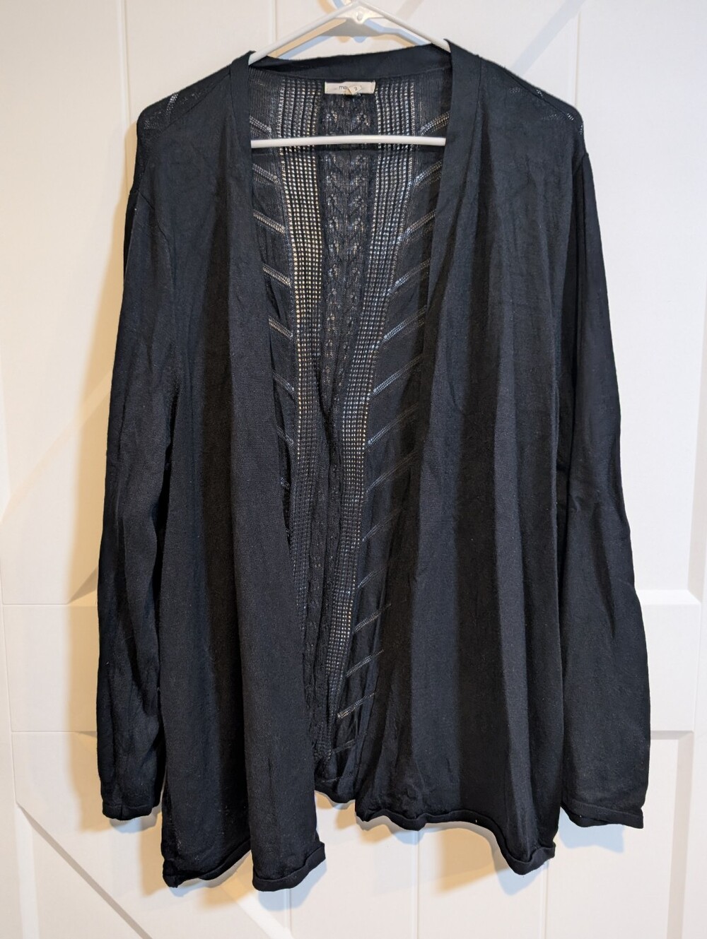Maurices Black Open-Front Knit Cardigan